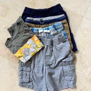 EUC- Bundle 4T shorts w/ 5T shirt